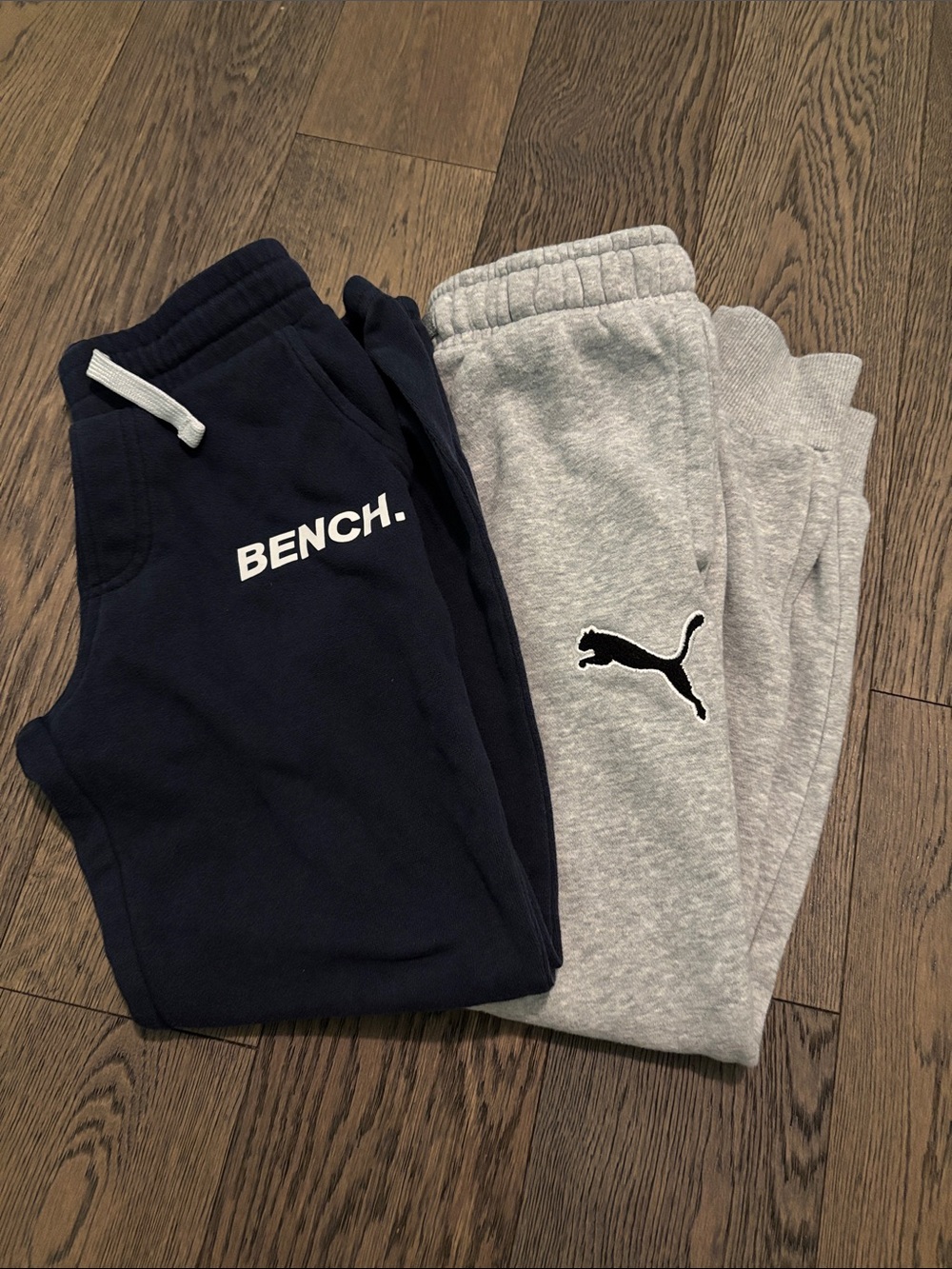 Bench Navy Joggers & Puma Gray Sweatpants - Kids Bottoms (2-Pack) sz 7/8